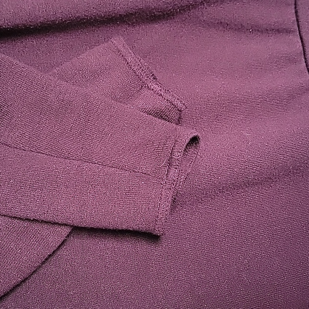 Aritzia Wilfred Free Dark Plum Thin and Long Asymetrical V Neck Sweater - Picture 4 of 5